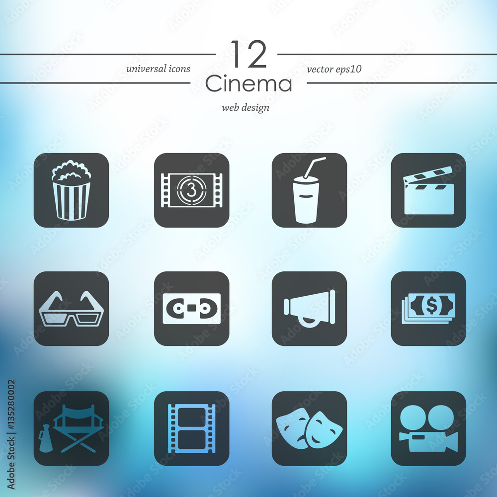 Set of cinema icons Set of cinema icons