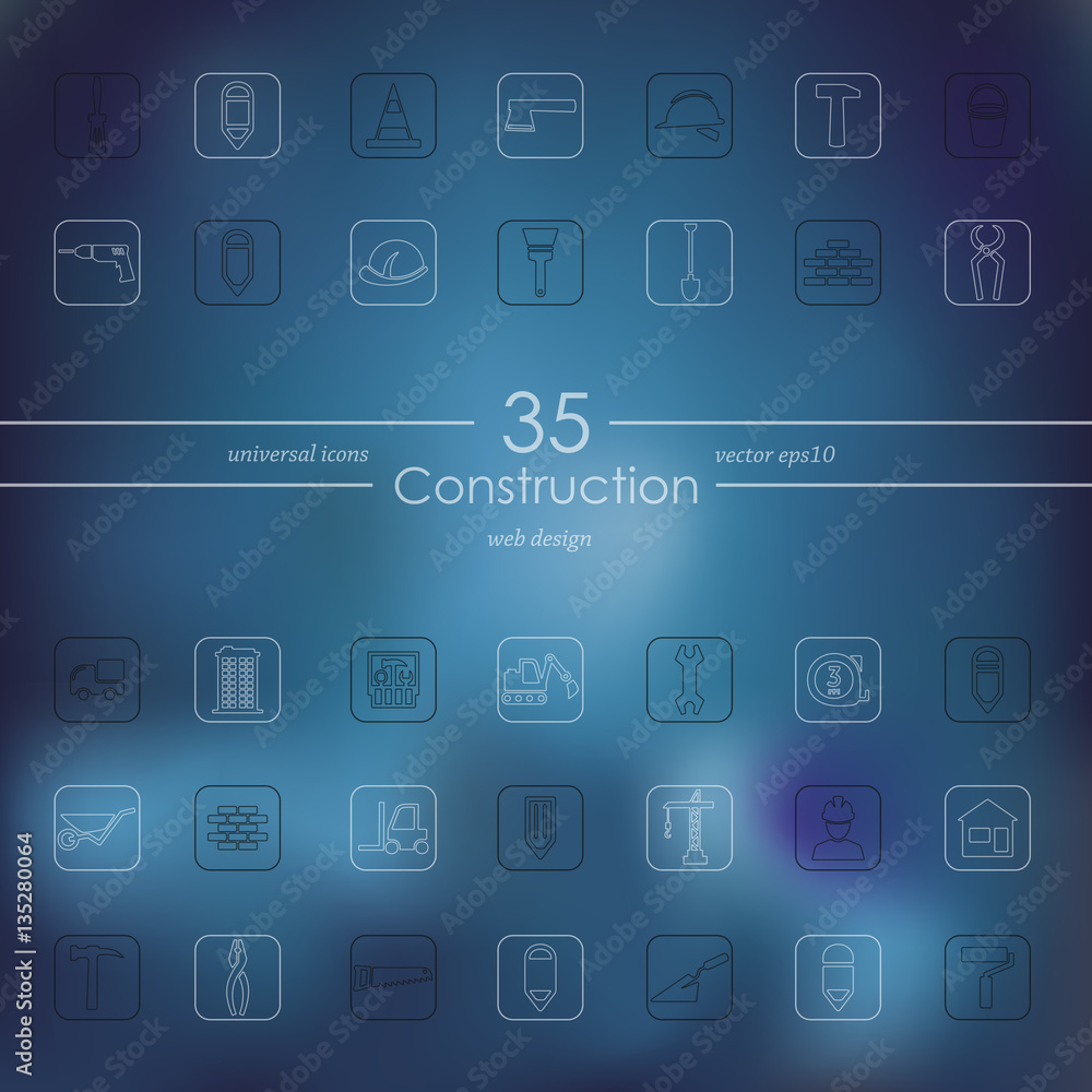 Set of construction icons Set of construction icons