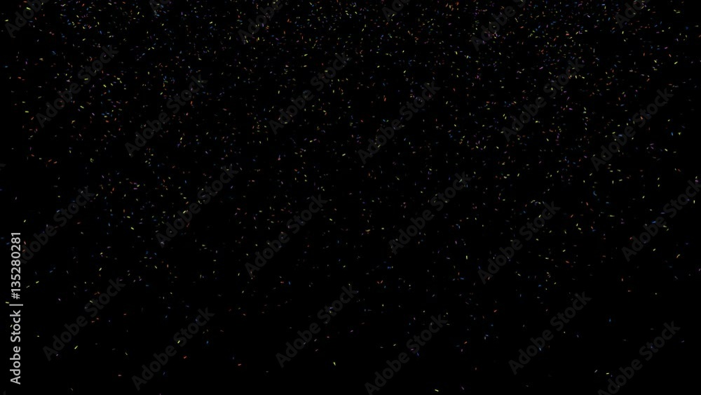 Confetti falling in black background Confetti falling in black background
