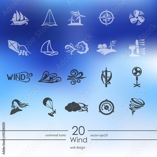 Set of wind icons