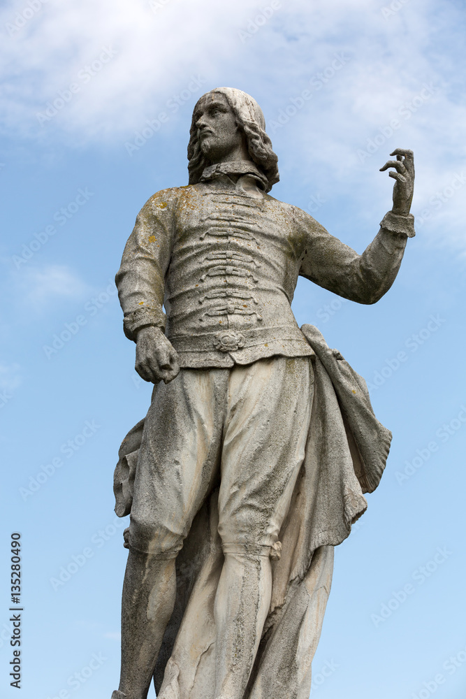 Statue on Piazza of Prato della Valle, Padua, Italy.