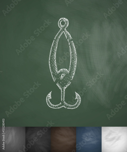 spoon icon. Hand drawn vector illustration