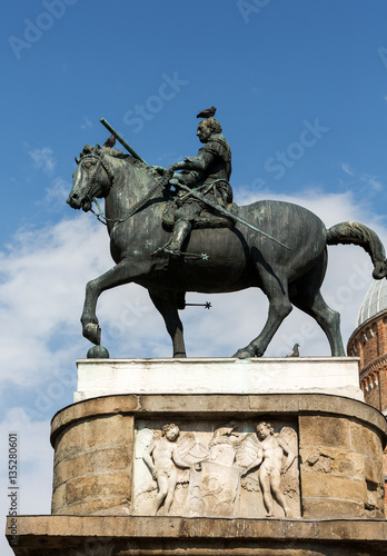 Equestrian statue of Gattamelata in Padua  Italy