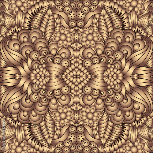 Hand drawn gold pattern