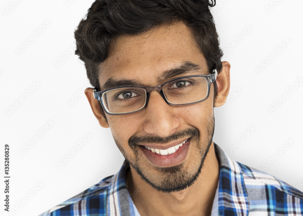Indian Man Close Up Studio Concept Indian Man Close Up Studio Concept