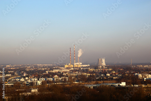 Industrial landscape. Krakow, Poland