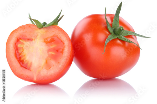 Tomaten Tomate geschnitten Gemüse Freisteller freigestellt isol