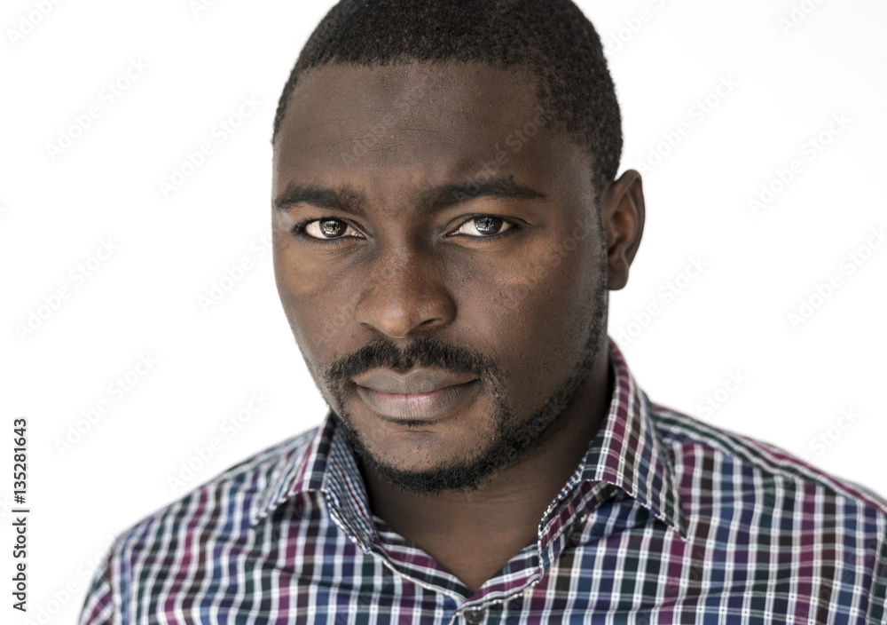 Fototapeta premium African Man Casual Studio Portrait