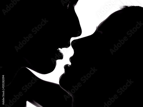 Black and white photo of young caucasian couple