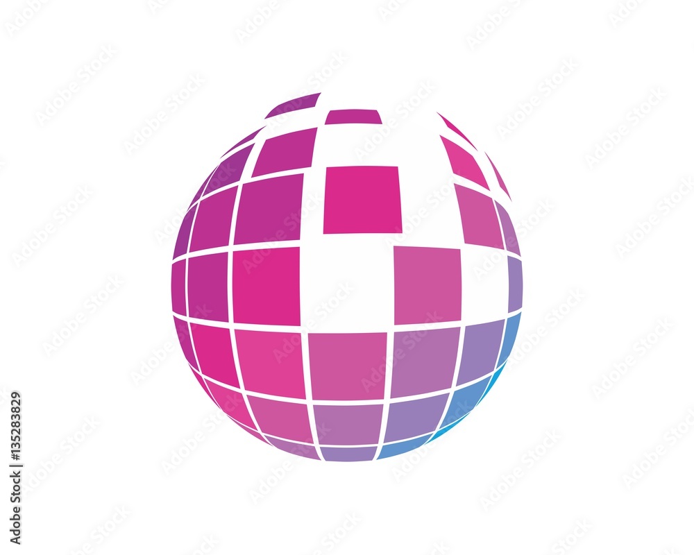 abstract colorful 3D square sphere logo template abstract colorful 3D square sphere logo template