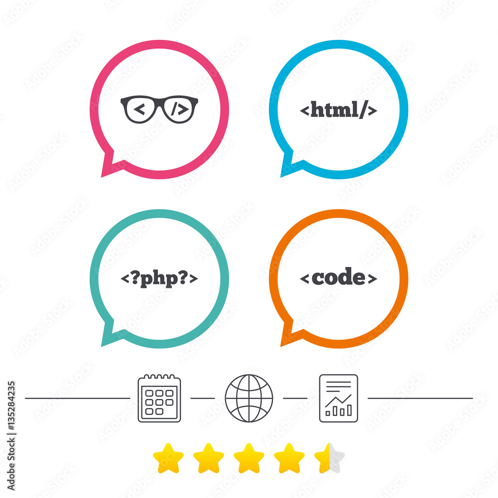Programmer coder glasses. HTML markup language. Programmer coder glasses. HTML markup language.