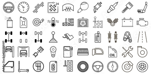 Set of car service icons