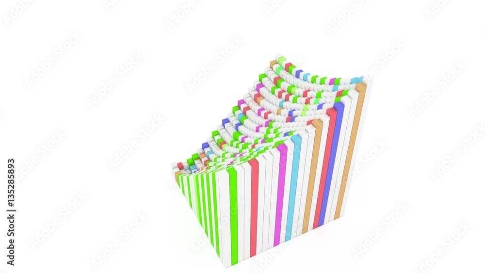 4k Colorful Cubes on white Seamless Loop 4k Colorful Cubes on white Seamless Loop