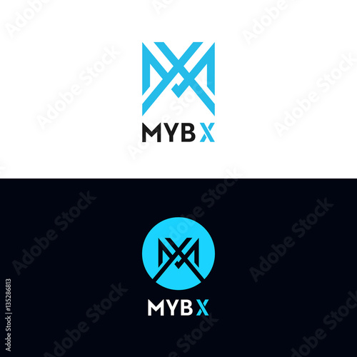Clean simple company M letter logo sign vector design