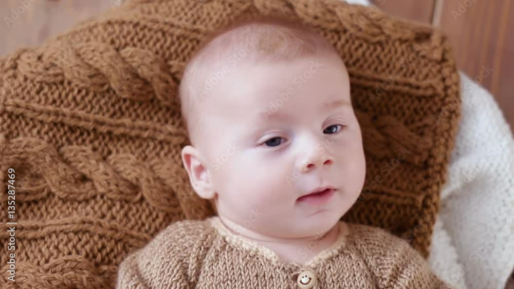 baby five months is in the cart and smiling baby five months is in the cart and smiling