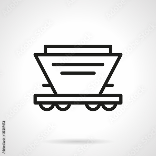 Obraz na płótnie Hopper car simple line vector icon w salonie