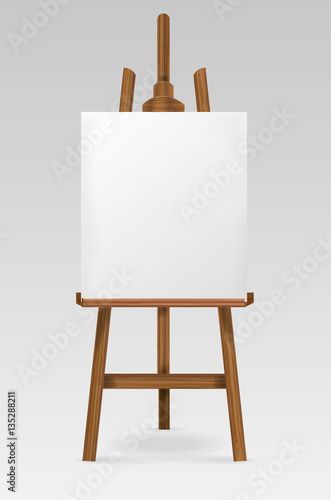 Easel with blank canvas