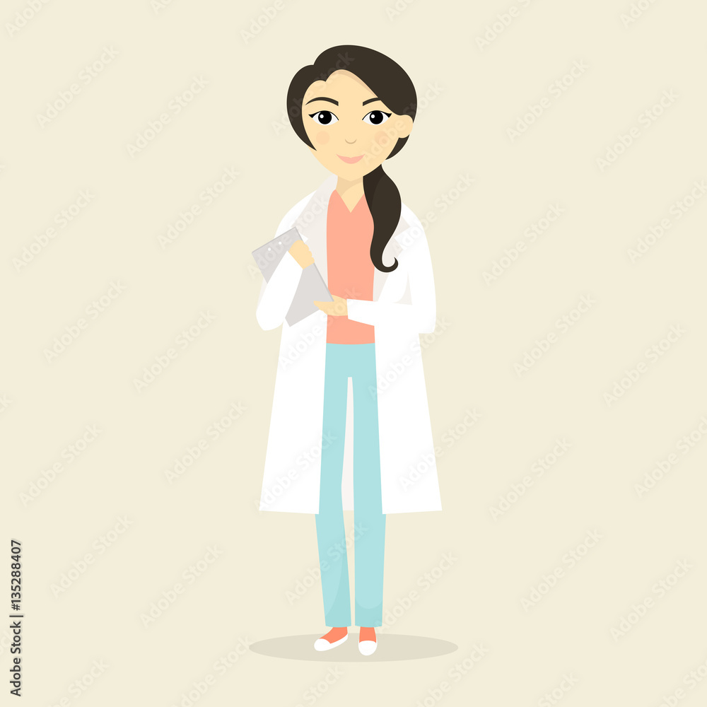 Vector illustration of doctor. Woman doctor Vector illustration of doctor. Woman doctor