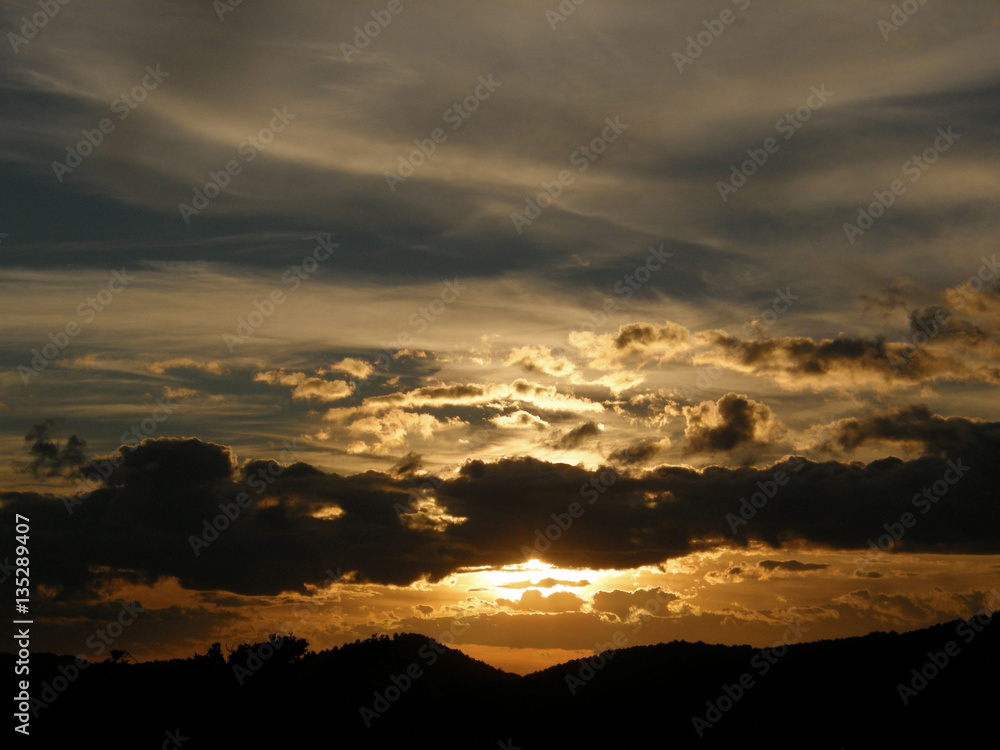 Atardecer tormenta