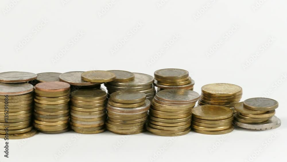 Turkey flag waving with stack of money coins Turkey flag waving with stack of money coins