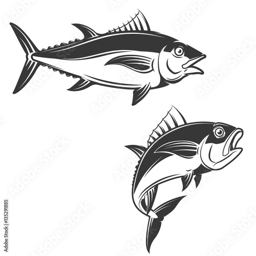 Set of tuna icons