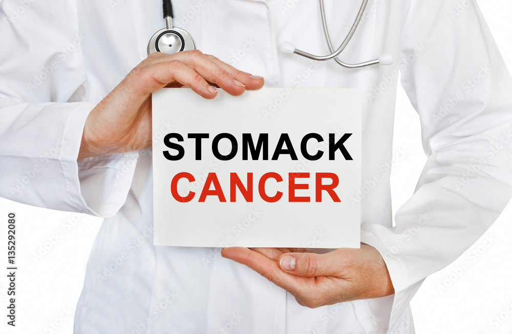 Stomack cancer card in hands of Medical Doctor Stomack cancer card in hands of Medical Doctor