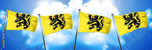 flanders, vlaanderen flag, 3D rendering