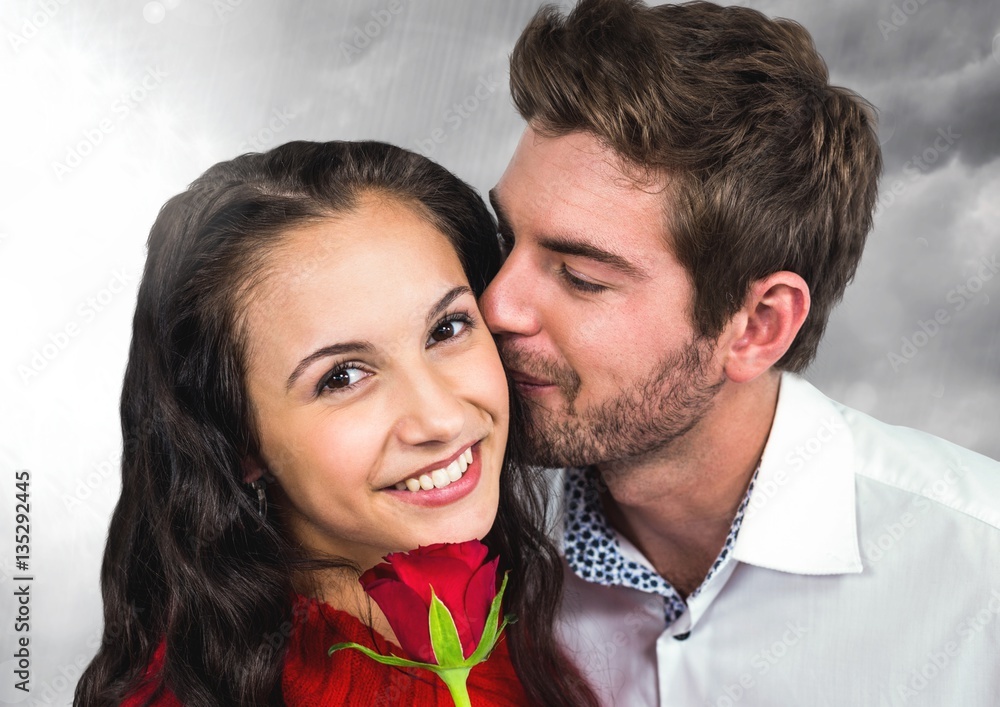 Digital composite of loving couple Digital composite of loving couple