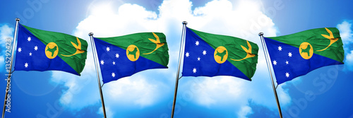 Christmas island flag, 3D rendering