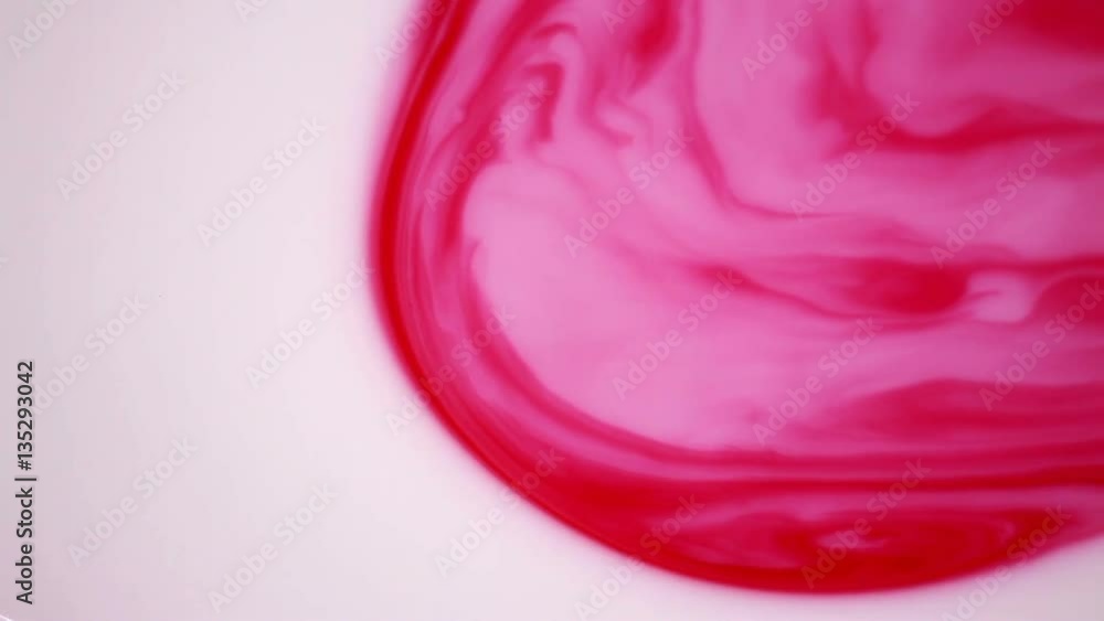 red Ink in Water isolated on white red Ink in Water isolated on white