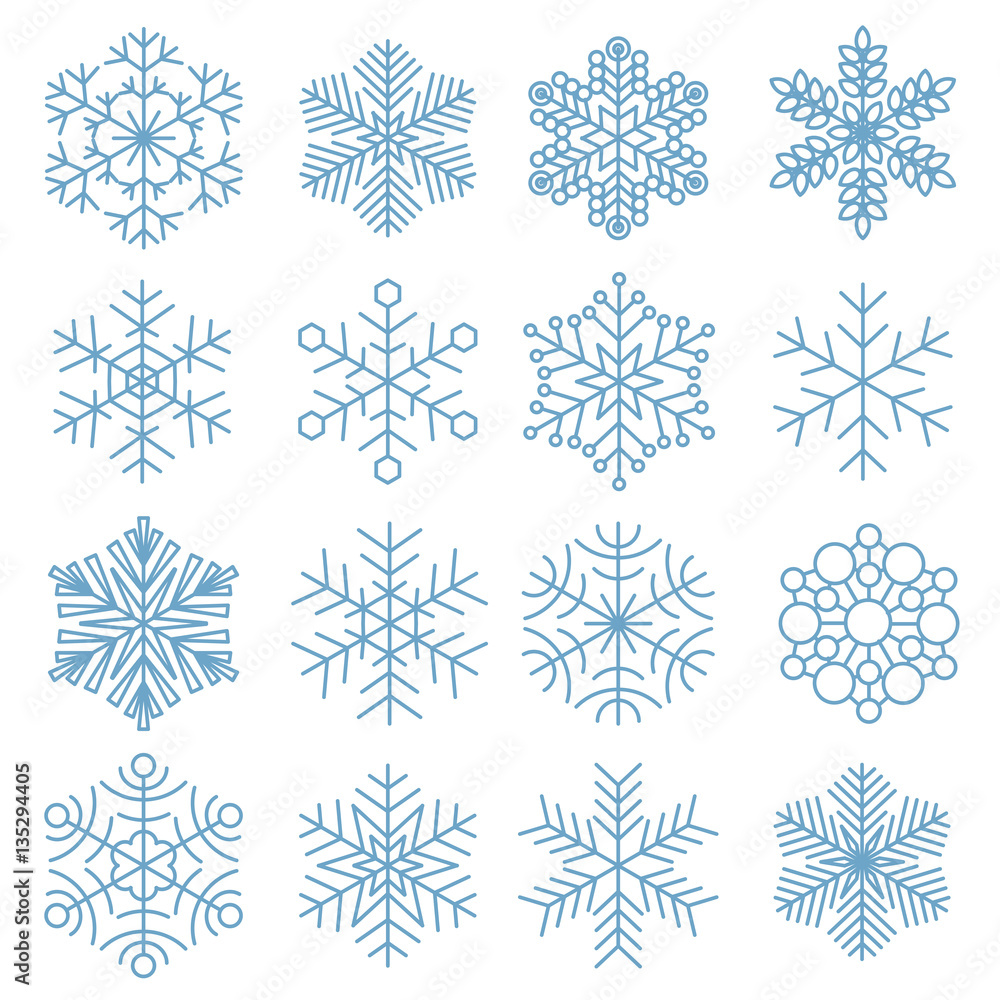 Snowflake icon collection