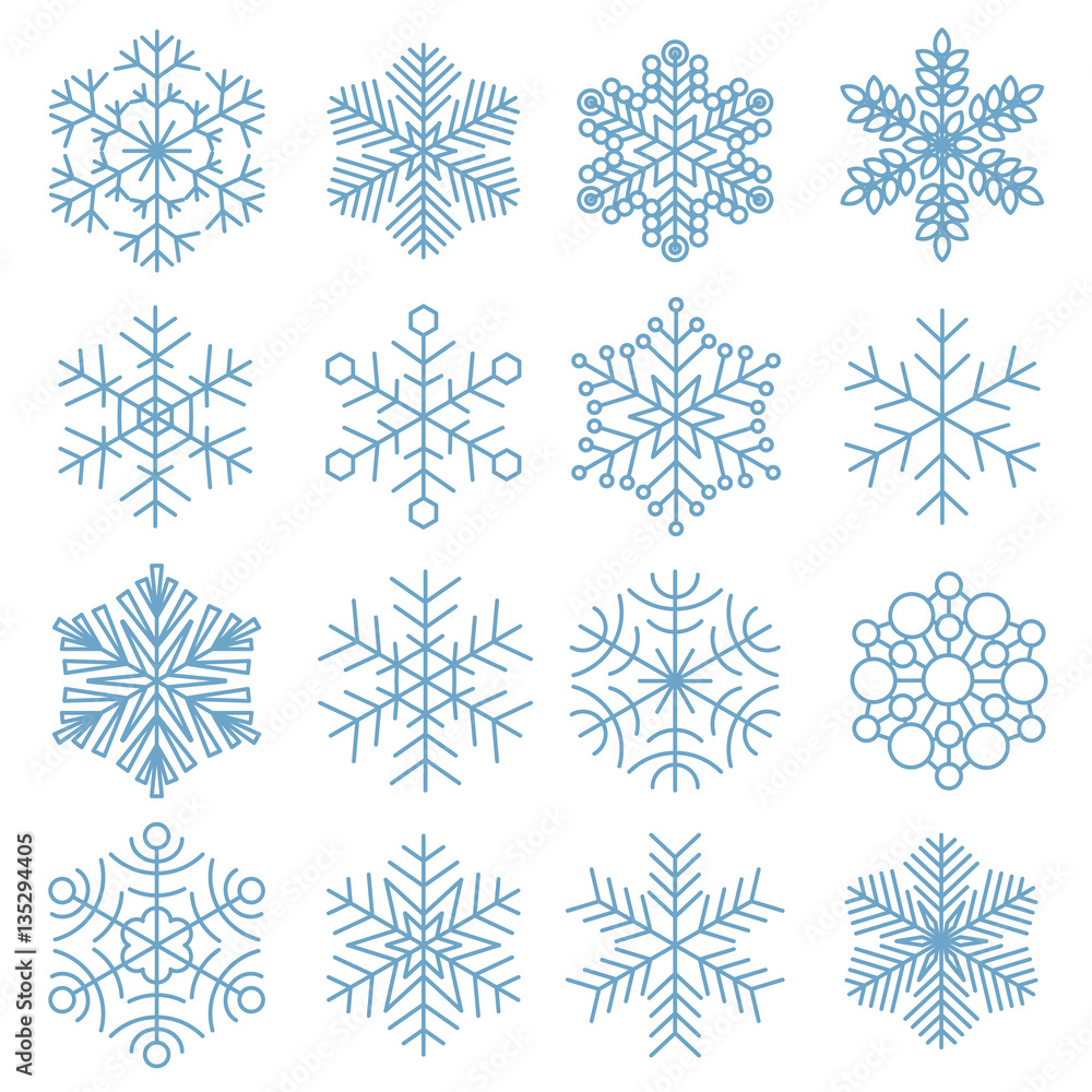 Snowflake icon collection Snowflake icon collection