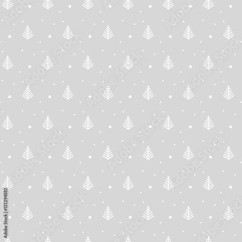 Christmas pattern on light gray background