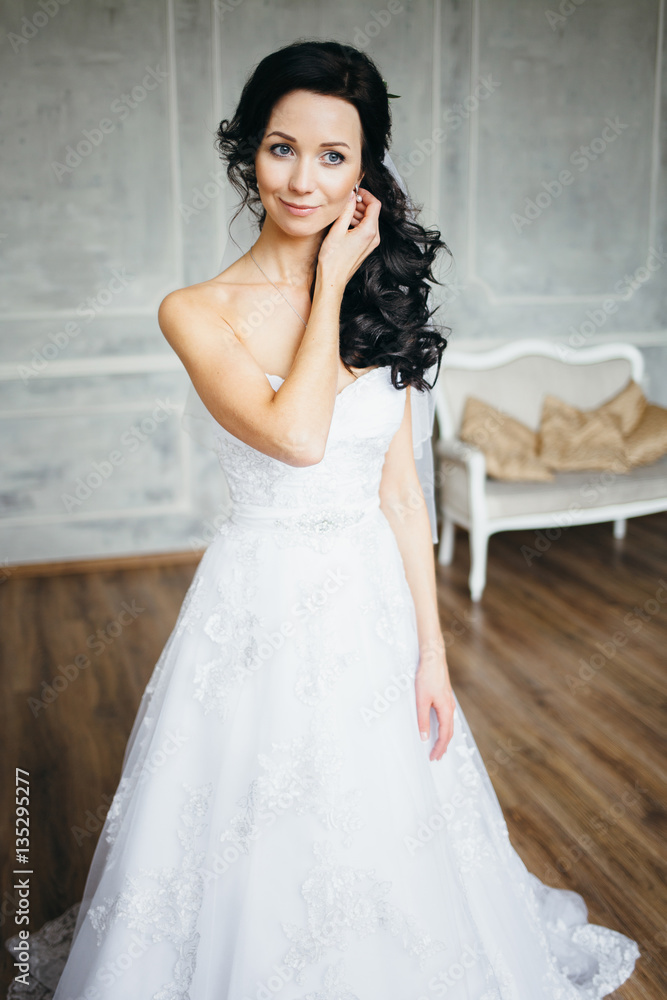 Portrait of the bride in the Studio. Portrait of the bride in the Studio.