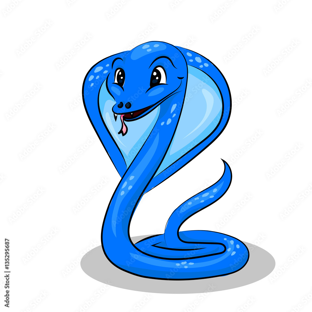cartoon brown snake cobra with tongue and fangs Stock Vector | Adobe Stock cartoon brown snake cobra with tongue and fangs Stock Vector | Adobe Stock