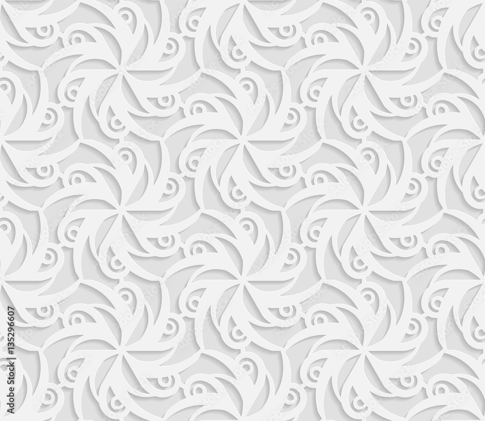 Seamless 3D white pattern, indian ornament, persian motif, vector. Endless texture can be used for wallpaper, pattern fills, web page background, surface textures. Seamless 3D white pattern, indian ornament, persian motif, vector. Endless texture can be used for wallpaper, pattern fills, web page background, surface textures.