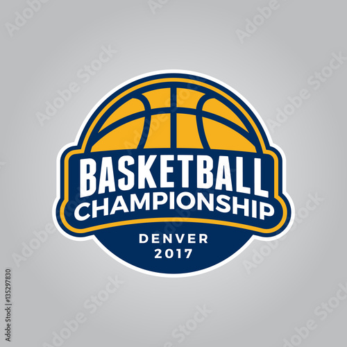 basketball championship logo. modern sport emblem