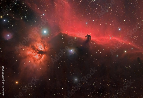 Horse Nebula and Flame Nebula photo