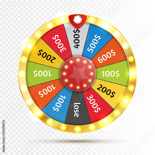 Colorful wheel of luck or fortune infographic. Vector