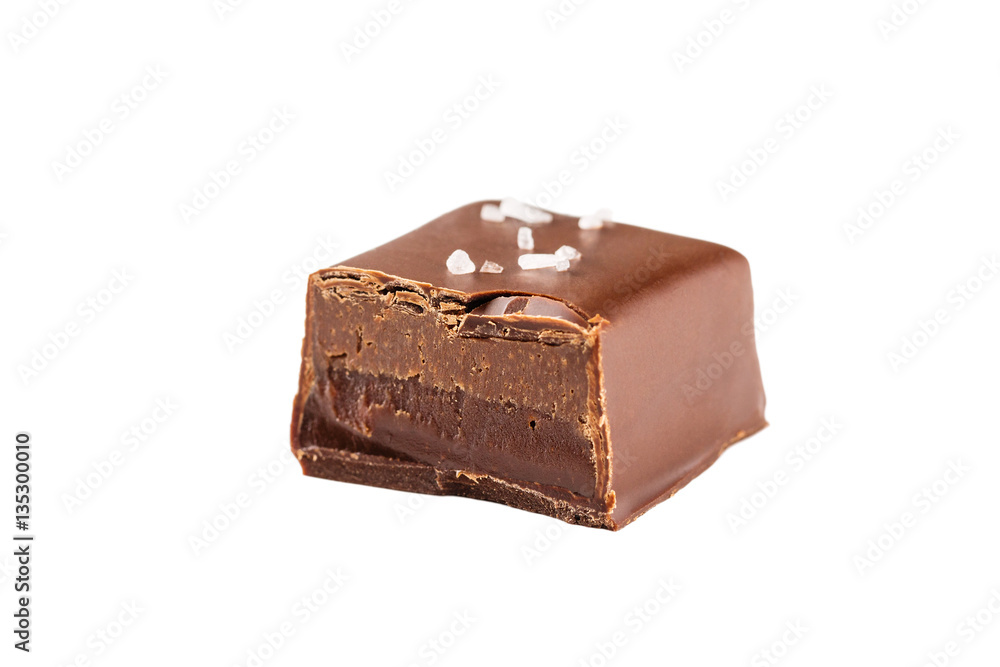 Chocolate candy praline cut Chocolate candy praline cut