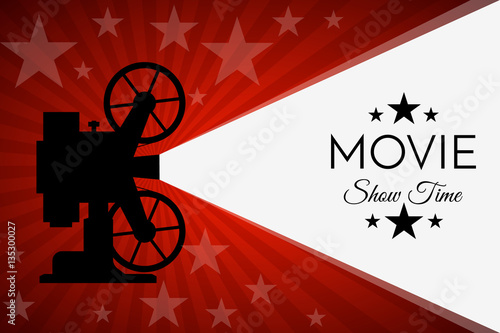 Cinema background or banner. Movie flyer  ticket template