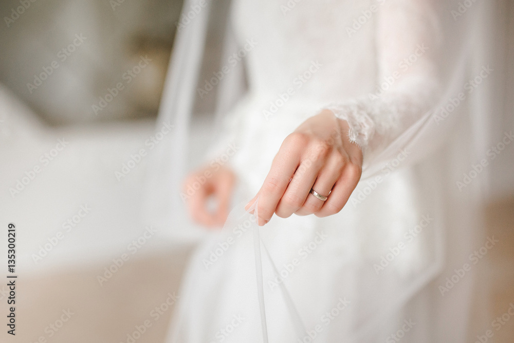 Beautiful wedding decoration, in the hands of the bride Beautiful wedding decoration, in the hands of the bride