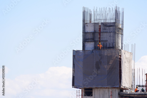 Construction site workers