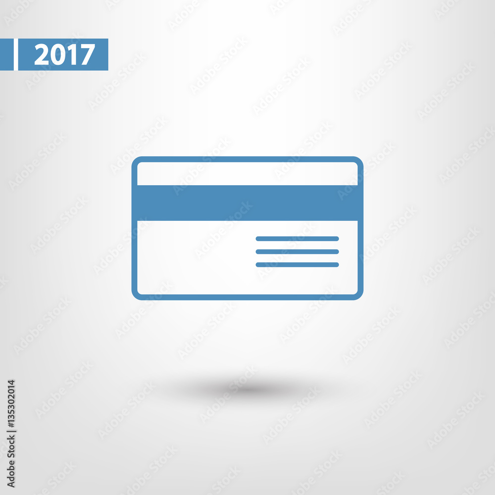 Bank credit card icon, vector illustration. Flat design style Bank credit card icon, vector illustration. Flat design style