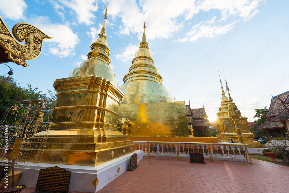 Fototapeta premium Wat Phra Sing Temple Chiang Mai, Thailand.