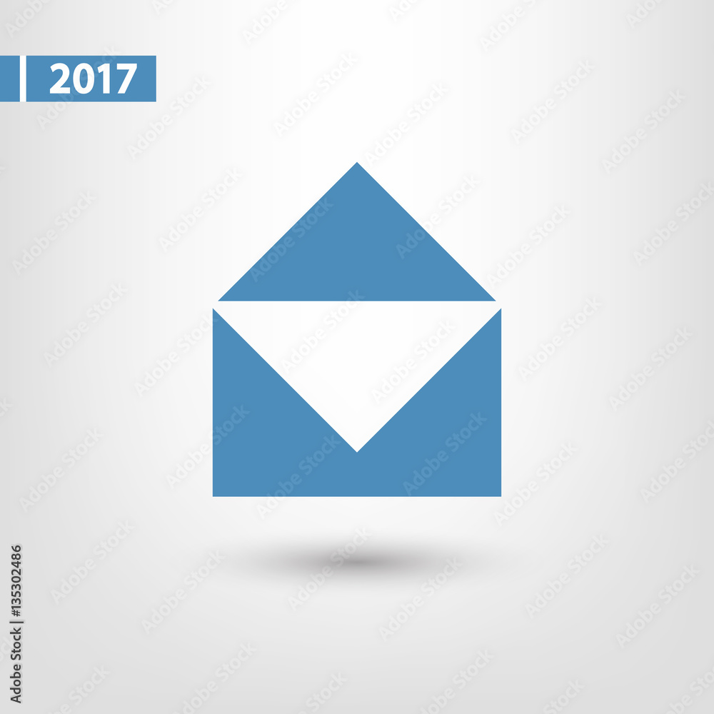 Mail icon, vector illustration. Flat design style Mail icon, vector illustration. Flat design style