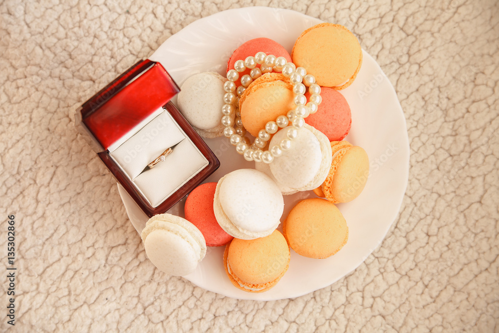 Macaroon and diamond ring Macaroon and diamond ring