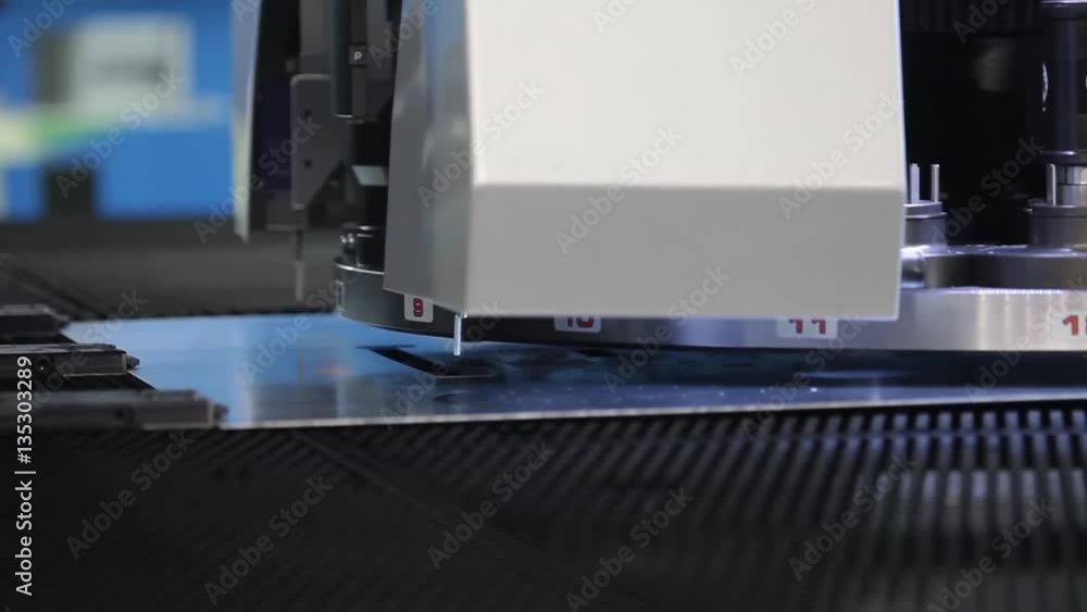 High-end machine for automatic punching metal sheet. Serie of metal processing machines High-end machine for automatic punching metal sheet. Serie of metal processing machines
