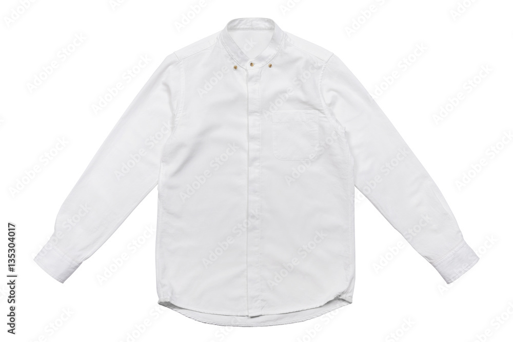 Fototapeta premium Men's white shirt with clipping path