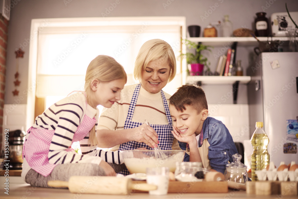 Playing with all the ingredients in kitchen Playing with all the ingredients in kitchen